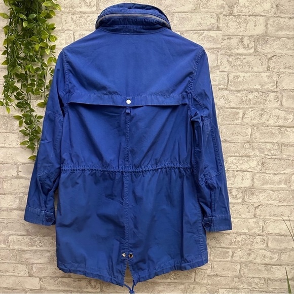 J. Crew blue trench coat women’s size medium - Picture 5 of 7